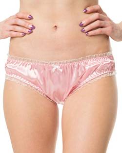 Frauen Sexy Dessous Satin Bikini Höschen Schlüpfer (Babyrosa, L) von Satini