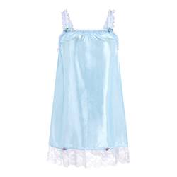Satini Dessous Satin Sissy Babydoll-Stil Rüschen Rüschen Spitze Unterkleid Nachtwäsche (Baby blau, L) von Satini
