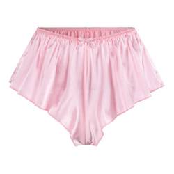 Satini Satin Geriffelte French Knickers Rock Shorts Höschen Unterwäsche (Zartrosa, M) von Satini