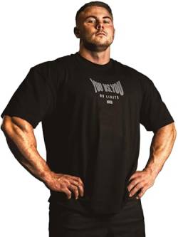 Satire Gym - Pump Cover Gym Shirt Herren Oversize - Fitness T-Shirt Herren Gym Oversize Passform als Pump Cover Tshirt für Bodybuilding (M, Schwarz You vs. You) von Satire Gym