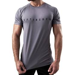 Satire Gym - Sport Shirt Männer atmungsaktiv - enganliegendes & schnelltrocknendes Fitness Tshirt Herren - Sportbekleidung für Fitnessstudio & Bodybuilding (Anthrazit, M) von Satire Gym