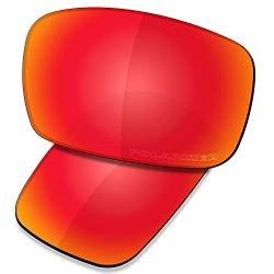 Saucer Premium Ersatzgläser für Oakley Crankshaft OO9239 Sonnenbrillen High Defense - Fire Red Polarisiert von Saucer