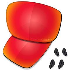 Saucer Premium Ersatzgläser für Oakley Drop Point OO9367 Sonnenbrillen High Defense - Fire Red Polarisiert von Saucer