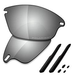 Saucer Premium Ersatzgläser für Oakley Fast Jacket OO9097 Sonnenbrillen High Defense - Chrome Metal Polarisiert von Saucer