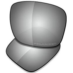 Saucer Premium Ersatzgläser für Oakley Holbrook OO9102 Sonnenbrillen High Defense - Chrome Metal Polarisiert von Saucer