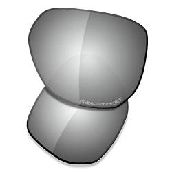 Saucer Premium Ersatzgläser für Oakley Latch Beta OO9436 Sonnenbrille, High Definition – Chrom-Metall polarisiert, Einheitsgröße von Saucer