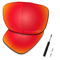 Saucer Premium Ersatzgläser für Oakley TwoFace OO9189 Sonnenbrillen High Defense - Fire Red Polarisiert von Saucer