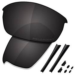 Saucer Premium-Ersatzgläser und Gummi-Kits für Oakley Flak Jacket Sonnenbrillen High Defense - Carbon Black Polarisiert von Saucer