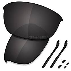 Saucer Premium-Ersatzgläser und Gummi-Kits für Oakley Half Jacket 2.0 OO9144 Sonnenbrillen High Defense - Carbon Black Polarisiert von Saucer