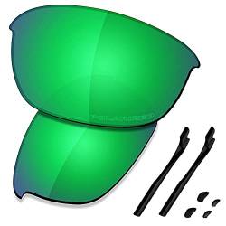 Saucer Premium-Ersatzgläser und Gummi-Kits für Oakley Half Jacket 2.0 OO9144 Sonnenbrillen High Definition - Jade Green Polarisiert von Saucer