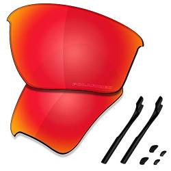 Saucer Premium-Ersatzgläser und Gummi-Kits für Oakley Half Jacket 2.0 XL OO9154 Sunglasses High Definition - Fire Red Polarisiert von Saucer