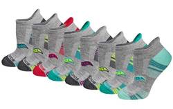 Saucony Damen Multi-pack Performance Heel Tab Athletic Socks Laufshorts, Grau Sortiert, 8 Stück, Shoe: 5-10 EU von Saucony