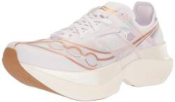 Saucony Men's Endorphin Elite Sneaker, White/Gold, 8 von Saucony