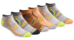 Saucony Men's Multi-Pack Bolt Performance Comfort Fit No-Show Socks, Orange (6 Pair), Shoe Size: 8-12 von Saucony