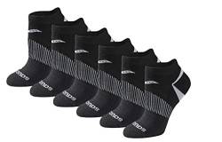 Saucony Women's Selective Cushion Performance No Show Athletic Sport Socks (6 & 12, Black Basic (6 Pairs), Shoe Size: 5-10 von Saucony