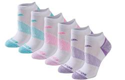 Saucony Women's Selective Cushion Performance No Show Athletic Sport Socks (6 & 12, White Brights (6 Pairs), Shoe Size: 5-10 von Saucony
