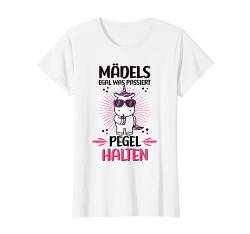 Mädels Egal Was Passiert Pegel Halten Einhorn Saufen T-Shirt von Saufen Schnaps Trinkspiel Geschenkideen & Designs