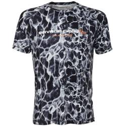 Savage Gear Angelkleidung für Spinnangler Night UV T-Shirt Black Waterprint, Größe:XXL von Savage Gear