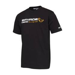 Savage Gear Signature Logo T-Shirt L Black Ink von Savage Gear