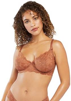 Savage X Fenty Damen Floral Lace Unlined Bra Balconette-BH, Tobacco Nude, 70C von Savage X Fenty