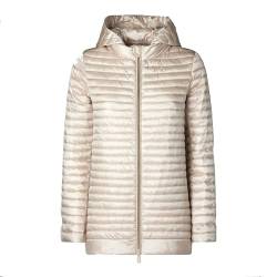 Save The Duck Alma Hooded Coat D41059W Iris18 Kapuzen Parka Jacke Mantel (Shore Beige (40034), 2(M)) von Save The Duck