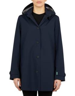 Save The Duck April Hooded Coat D42250W Damen Kapuzen Mantel (Blue Black (90010), L (3)) von Save The Duck