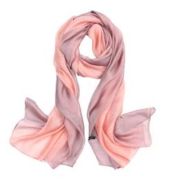 Sawekin Damen Schal Stola Halstuch Sommerschals Farbverlauf Stola Für Abendkleid Festlich Hochzeit Braut Seidenschal/Baumwolle Schal Ganzjährig, Pink, Einheitsgröße von Sawekin