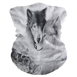 Tier Wilder Wolf Gesichtsmaske Schlauchtuch Kopftuch Stirnband Bandanas Kopfbedeckung Halstuch Gesichtsschal Für Männer Frauen Den Sport von Sawhonn