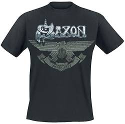 Saxon Est. 1979 Männer T-Shirt schwarz M 100% Baumwolle Band-Merch, Bands von Saxon