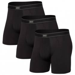 Saxx - Daytripper Boxer Brief Fly 3-Pack - Kunstfaserunterwäsche Gr M schwarz von Saxx