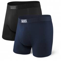 Saxx - Ultra Super Soft Boxer Brief Fly 2-Pack - Kunstfaserunterwäsche Gr S blau von Saxx