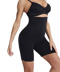 Sayago Shapewear Damen Miederpant Miederslip Bauchweg Stark Formend Tanga String Figurformende Miederhose Hohe Taille von Sayago