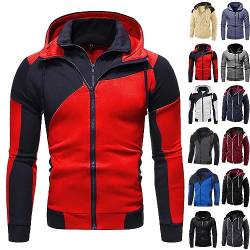 Sweatjacke Herren Hoodie mit Reißverschluss Kapuzen Sweatjacke Herren mit Kapuze Solid Herren Sweatjacke Fleecejacke Herren Kapuzenpullover Kapuzenjacke Herren Freizeit Jacke für Winter von Saymany