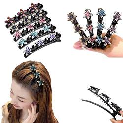 Blume Geflochtene Haarspangen Seite Pony Clip Zahnförmige Haar Frauen Süße Zopf Blume Perle Mädchen R7X9 Haarnadeln Dekorieren Clips von Sbyzm