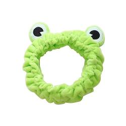 Lustige Frosch Make-up Stirnband Nette Mädchen Breitkrempige Elastische Haarbänder Zubehör Weiches Gesicht Haarwäsche Mädchen Plüsch von Sbyzm