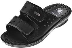 Damen Clogs Schwarz Pantoletten Gel Effekt Latschen Gesundheits Schuh Antibakteriell Sandalette Gr. 39 von Scandi