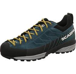 Scarpa M Mescalito GTX Grau - Gore-Tex Wasserdichter Leichter Herren Zustiegsschuh, Größe EU 42 - Farbe Shark - Azure von Scarpa