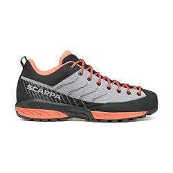 Scarpa W Mescalito Planet Grau-Rot - Atmungsaktiver Leichter Damen Zustiegsschuh, Größe EU 37 - Farbe LightGray - Coral von Scarpa