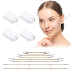Face Lifting Tape,80 Stück Face Tape,Facelifting Tape Unsichtbare Facelifting Aufkleber,V-Form Instant Invisible Face, Neck and Eye Lift,Make-up Facelifting Werkzeuge Für Gesicht von Scettar