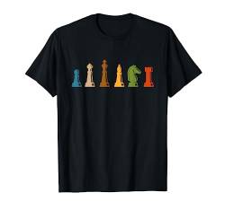 Schachfigur Brettspiel Denksport Nerd Geschenk Retro Schach T-Shirt von Schach T-Shirts & Geschenkideen