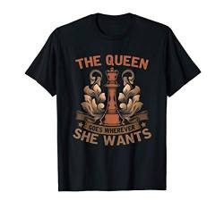 Schachfigur Königin Brettspiel Dame Geschenk Lustiges Schach T-Shirt von Schach T-Shirts & Geschenkideen