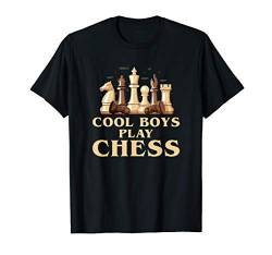 Coole Jungs spielen Schach T-Shirt von Schachmatt Strategie Schach