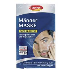 Schaebens Männer Maske 2x 5 ml für alle Hauttypen, Sofort-Effekt, Feuchtigkeits-Turbo & Regeneration von Schaebens