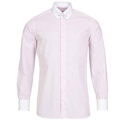 Schaeffer Hemd Modern Cut Streifen rosa Piccadilly Kragen/Pin Collar weiß, Größe: L von Schaeffer