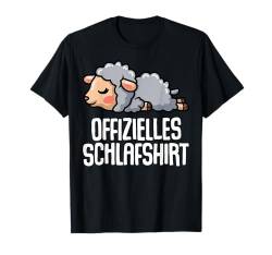 Offizielles Schlafshirt Pyjama Nachthemd Schaf Fun Geschenk T-Shirt von Schaf Schlafen Geschenkidee Langschläfer Faulenzer