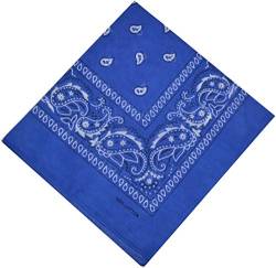 Bandana Halstuch Biker 1er 3er 6er 12er Pack Nikki Tuch Schal Paisley Kopftuch 100% Baumwolle 25 Farben (12er, Blau) von Schals & Tücher