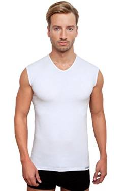 Schaufenberger Ärmelloses Unterhemd V-Neck, für Herren in Weiß (XXL, Weiß) von Schaufenberger