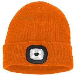 LED Mütze für Kinder - Farben: navy oder orange. Farbe orange von Scheibler
