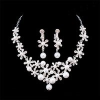 Scheiffy Perlenketten-Set Perlenketten-Set,Strass Perlenkette,Brautschmuck,2-teiliges Set,weiß von Scheiffy