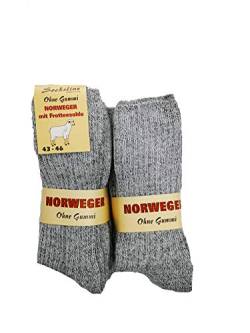 3 oder 6 Paar Norweger Socken ohne Gummi 72% Wolle mit Frotteesohle Herren wärmend & ideal für Arbeitsschuhe & Sicherheitsschuhe (39-42 3 Paar) von Schenk